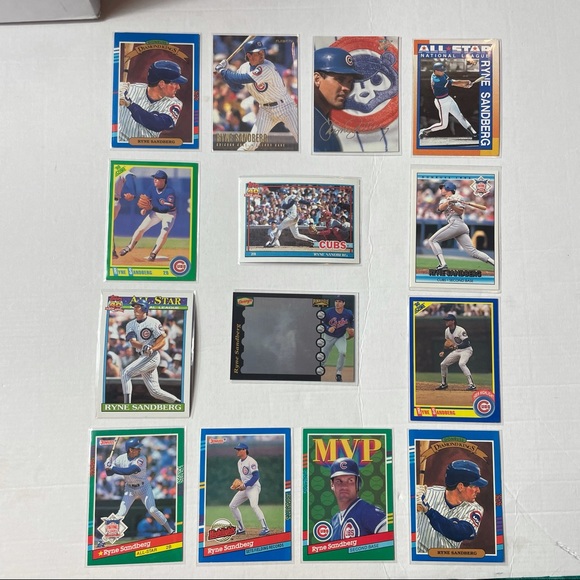 Ryne Sandberg Lot 🔥 14 Baseball Cards Lot Vintage Card Collection - Picture 4 of 8